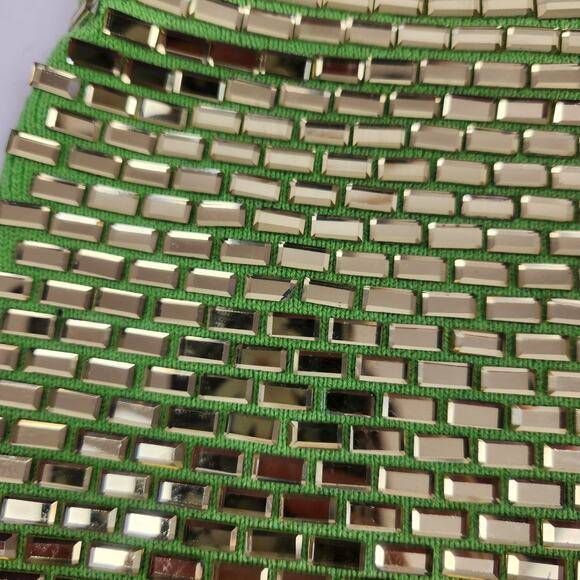 Retrofete Koko Mini Skirt in Lime Punch Size XS NWOT Mini Beaded - Picture 4 of 8